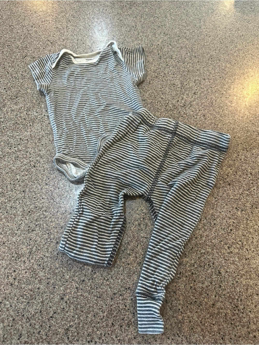 Striped Gray & White Kids Pajama Set - Soft Cotton